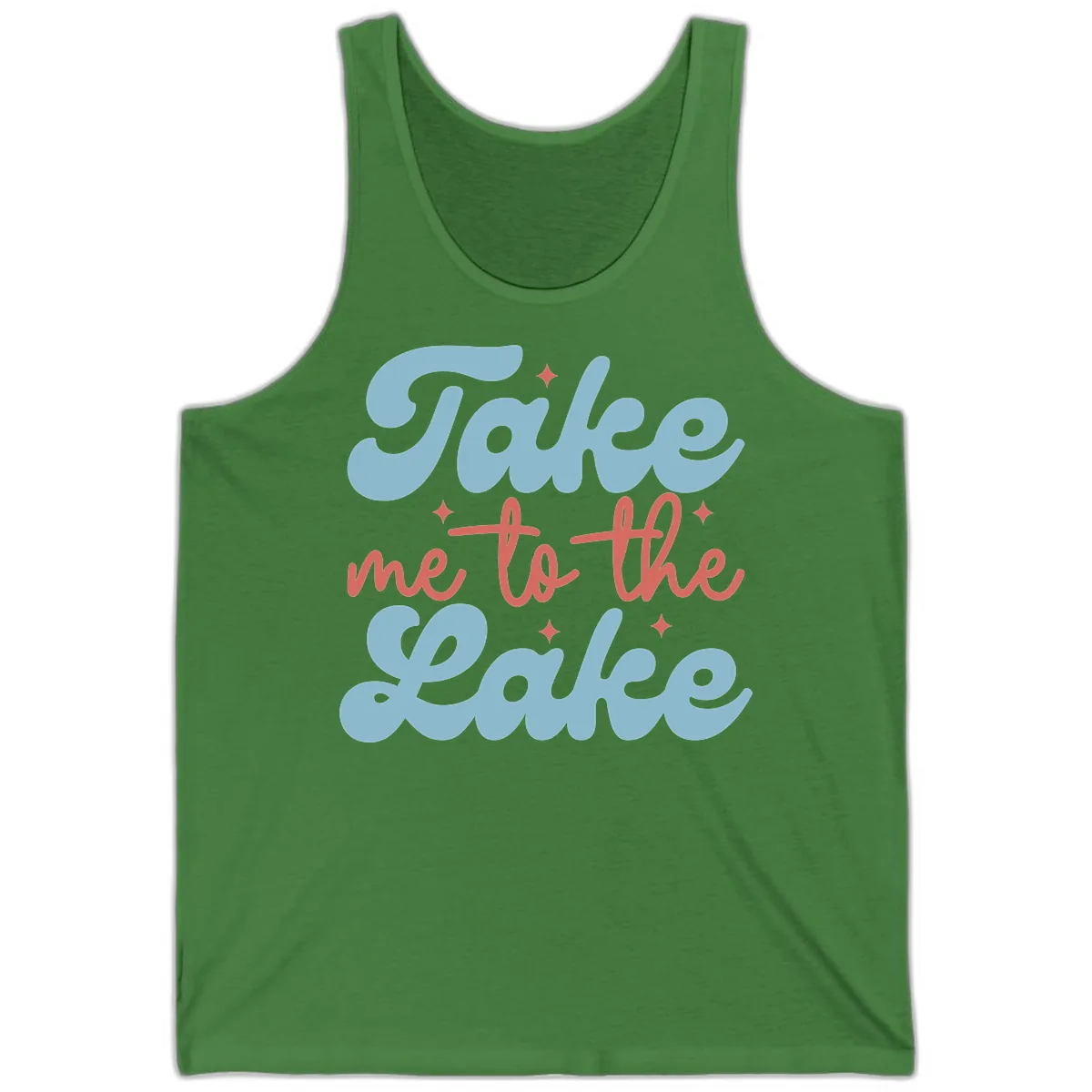 Take Me To The Lake Retro Design Tank in Leaf