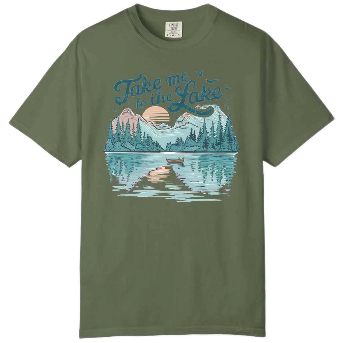 Take Me To The Lake Scenic Design Comfort Color in Sage