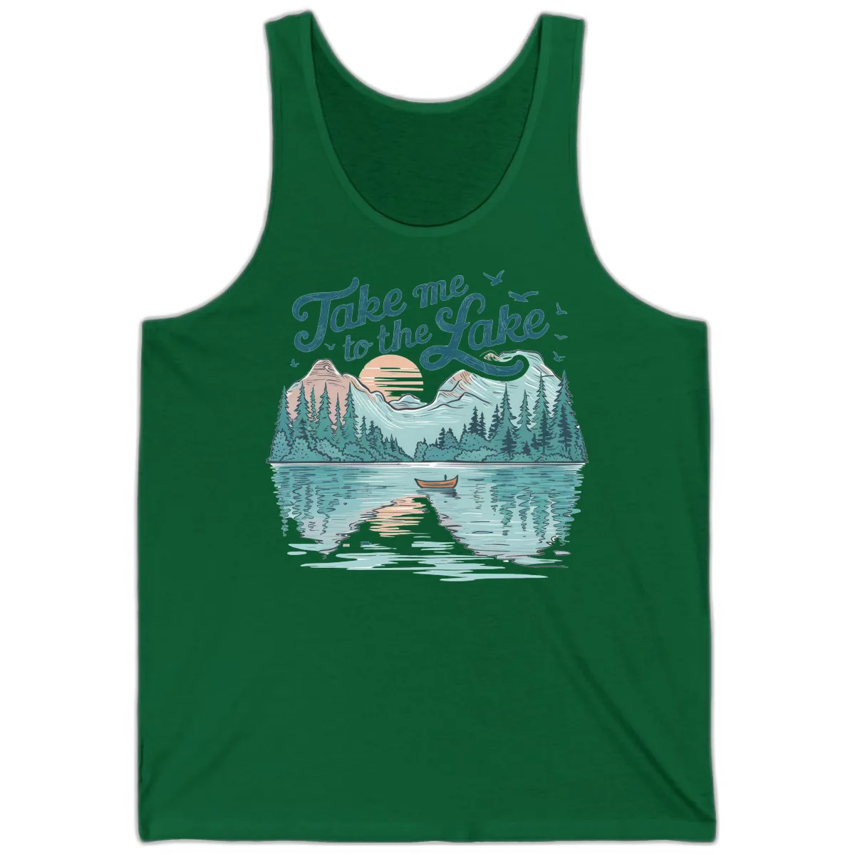 Take Me To The Lake Scenic Design Tank in Kelly