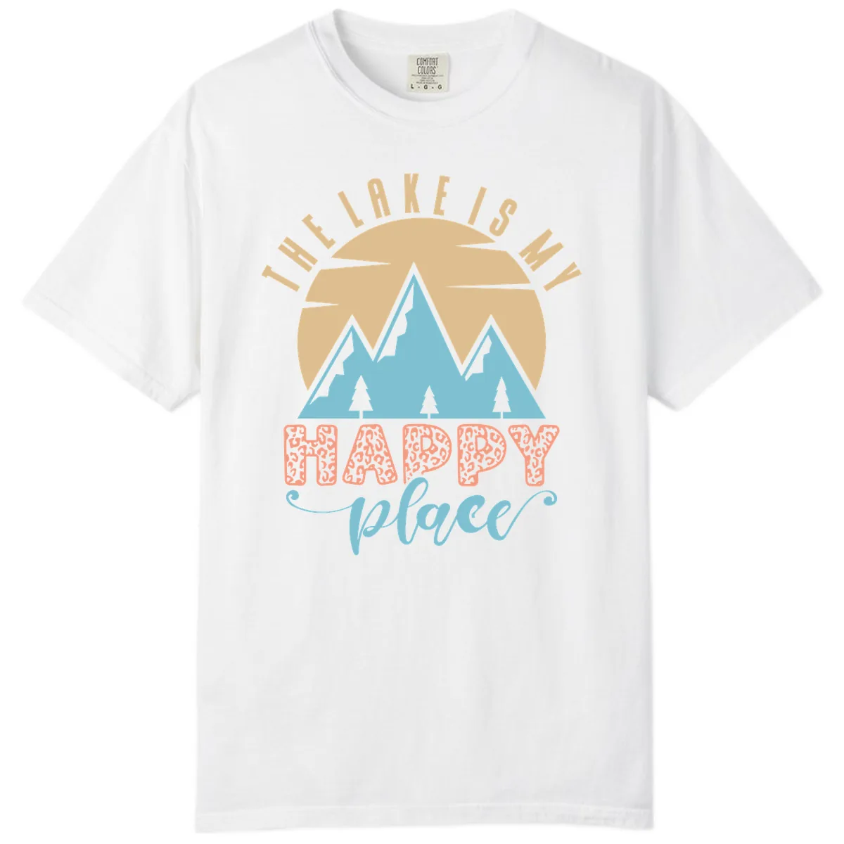 The Lake Is My Happy Place Design Comfort Color in White