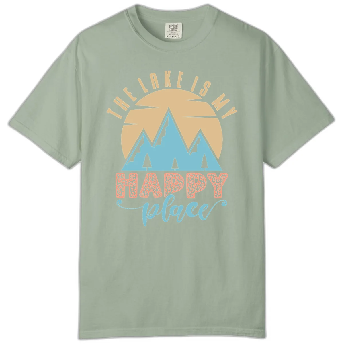 The Lake Is My Happy Place Design Comfort Color in Bay