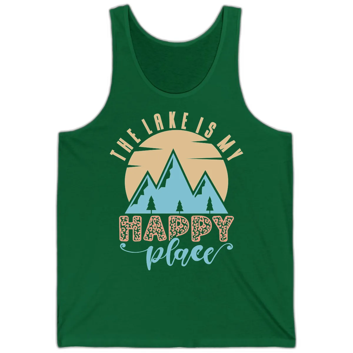 The Lake Is My Happy Place Design Tank in Kelly