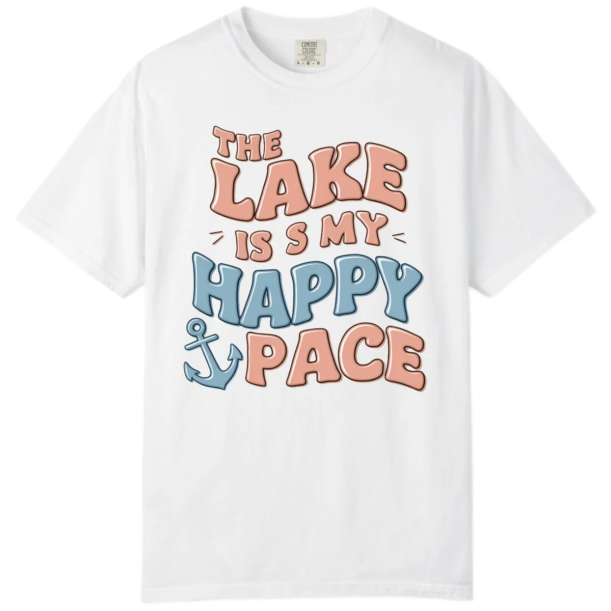 The Lake Is My Happy Place Comfort Color in White