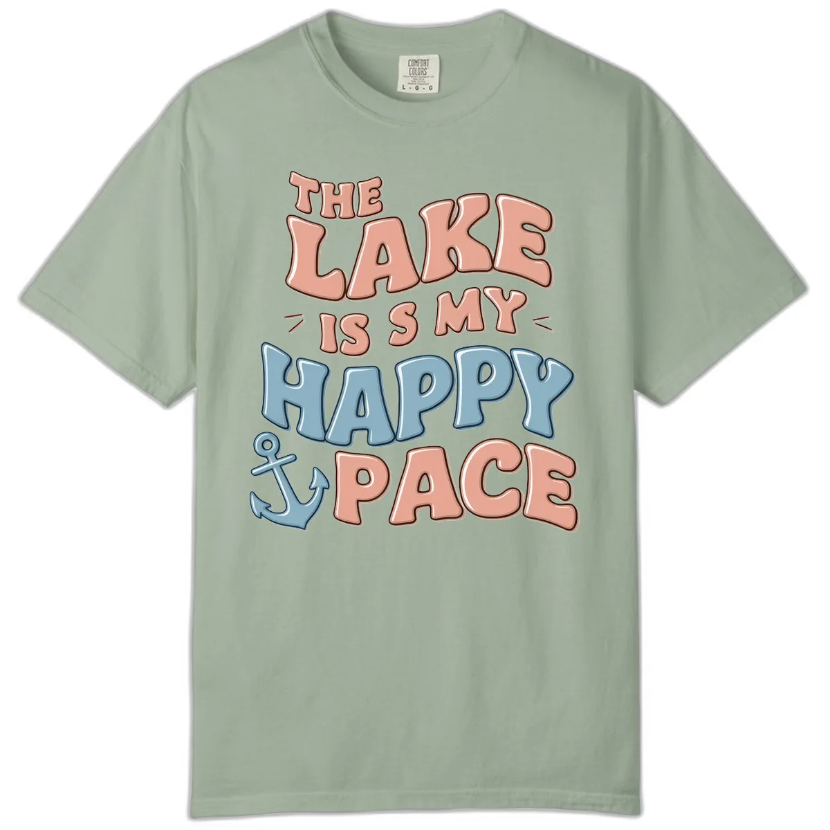 The Lake Is My Happy Place Comfort Color in Bay