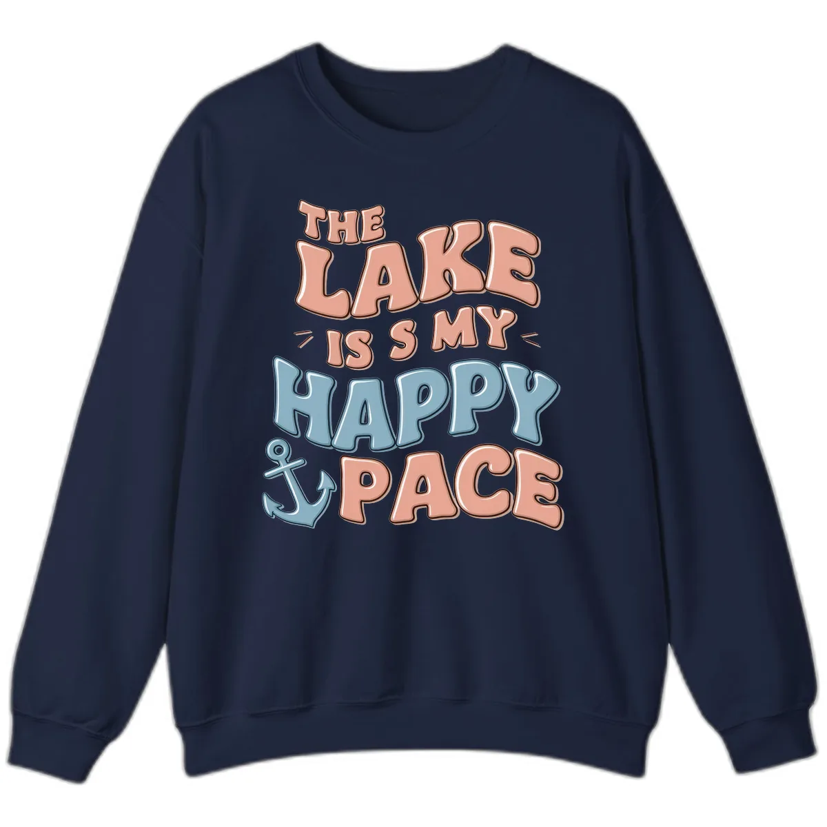 The Lake Is My Happy Place Sweatshirt in Navy