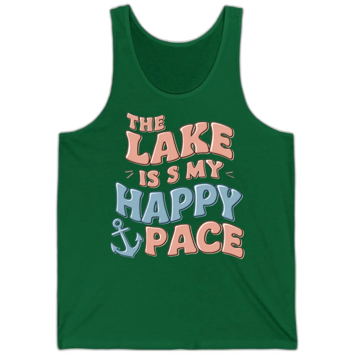 The Lake Is My Happy Place Tank in Kelly