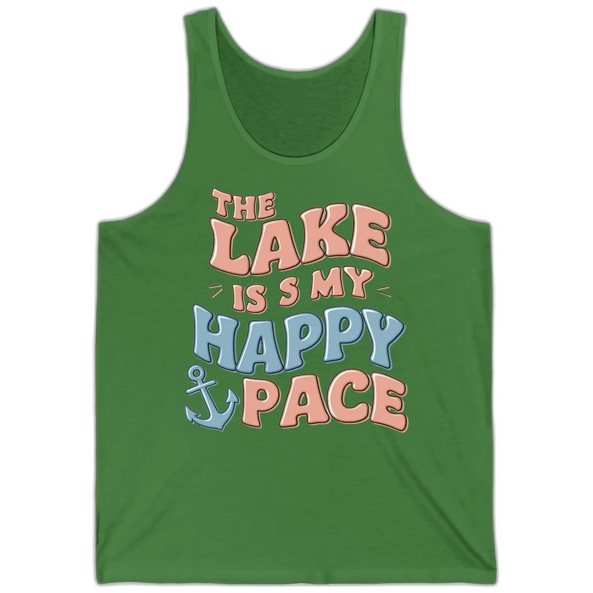 The Lake Is My Happy Place Tank in Leaf