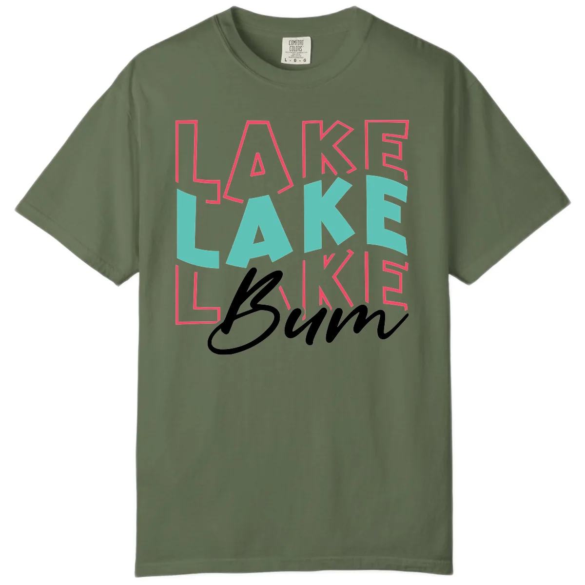 Lake Bum Typography Design Comfort Color in Sage