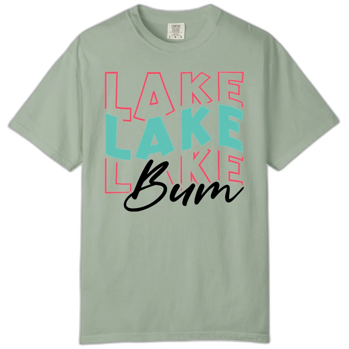 Lake Bum Typography Design Comfort Color in Bay