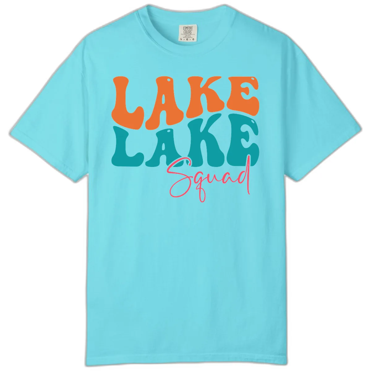 Retro Lake Life Squad Apparel Comfort Color in Lagoon Blue