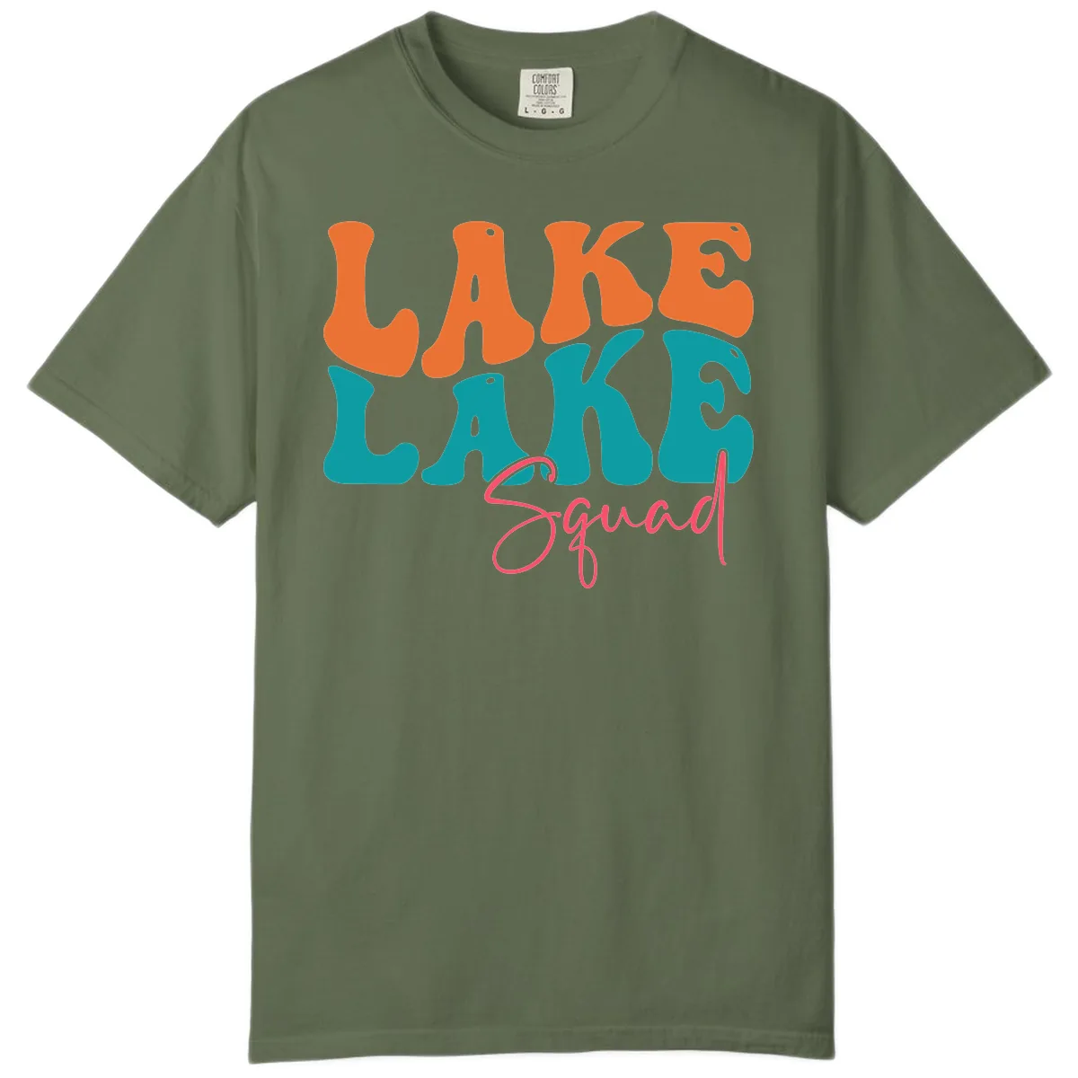 Retro Lake Life Squad Apparel Comfort Color in Sage