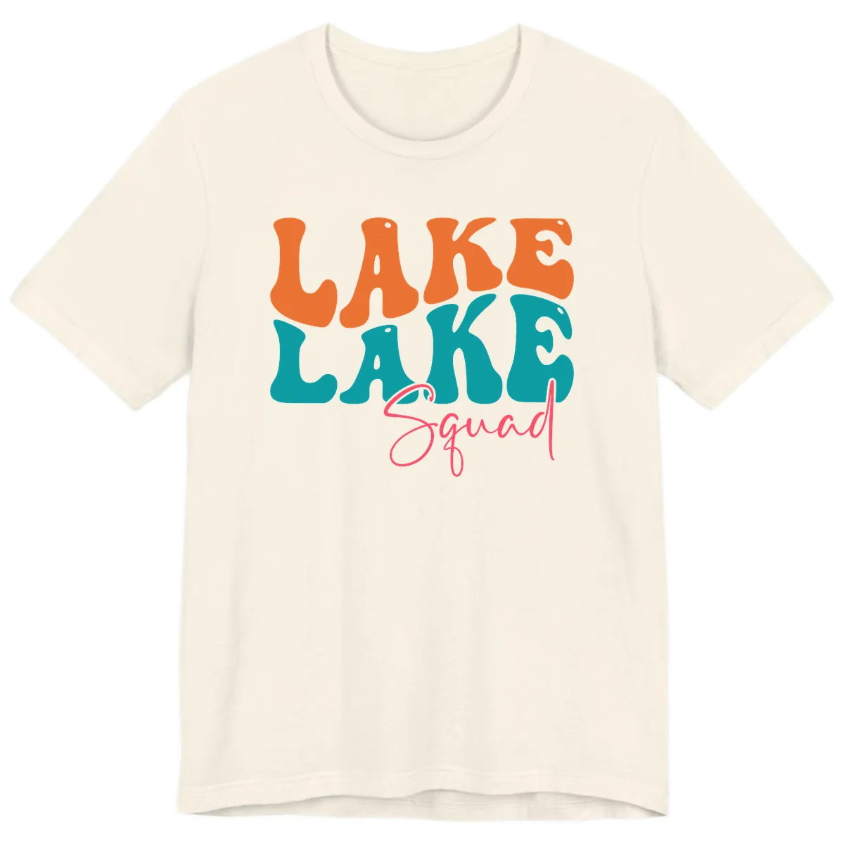 Retro Lake Life Squad Apparel Premium T-Shirt in Natural