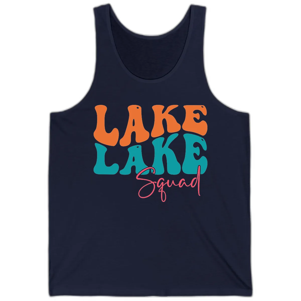 Retro Lake Life Squad Apparel Tank in Navy