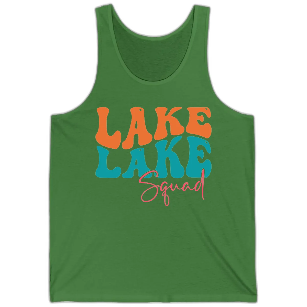 Retro Lake Life Squad Apparel Tank in Leaf