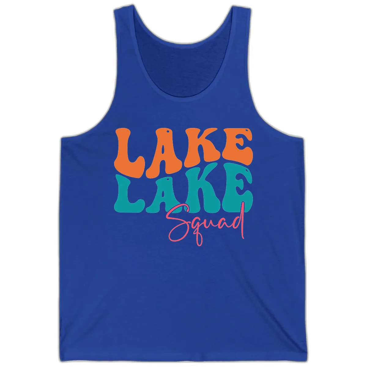 Retro Lake Life Squad Apparel Tank in True Royal