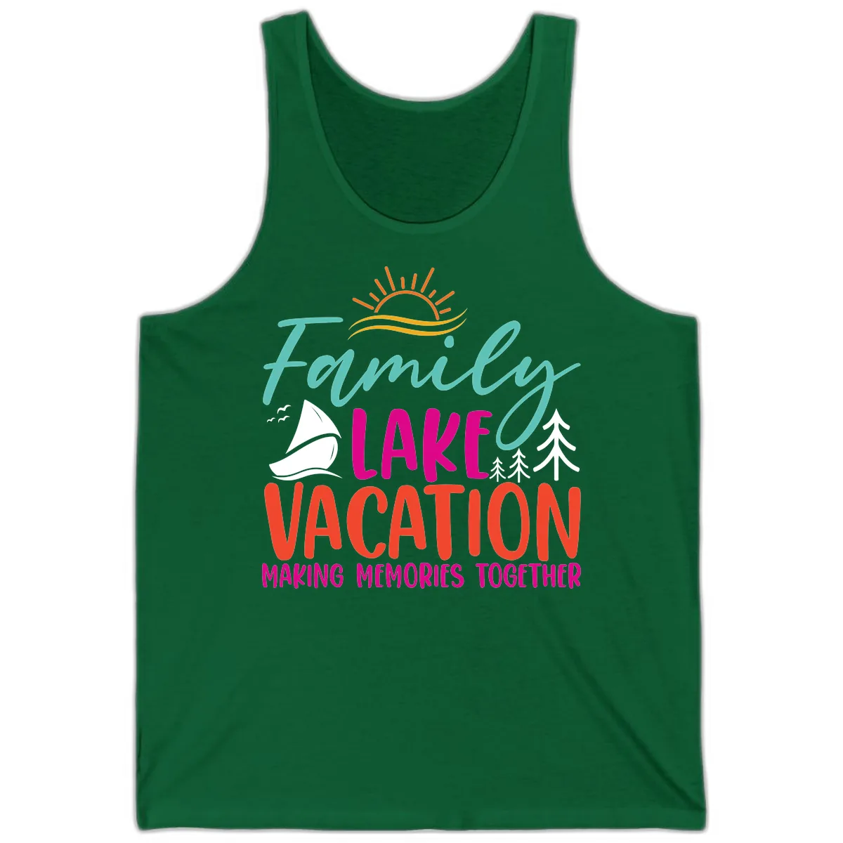 Family Lake Vacation Making Memories Tank in Kelly