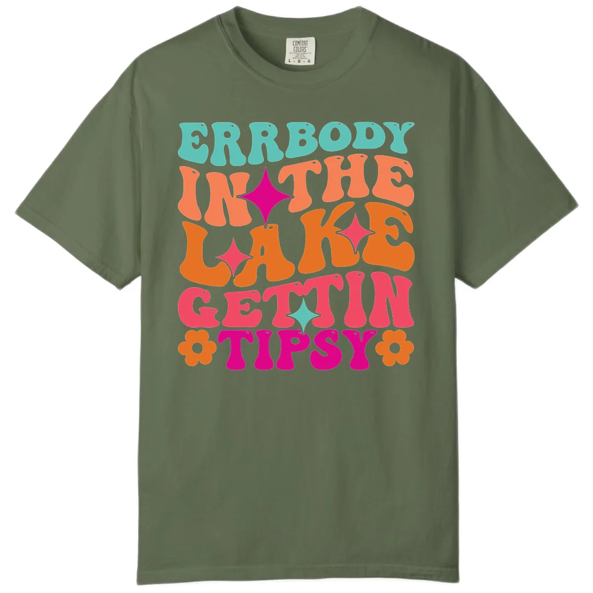 Everybody In The Lake Gettin Tipsy Comfort Color in Sage
