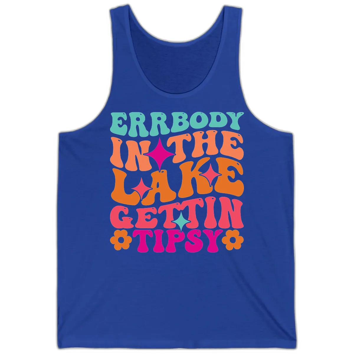Everybody In The Lake Gettin Tipsy Tank in True Royal