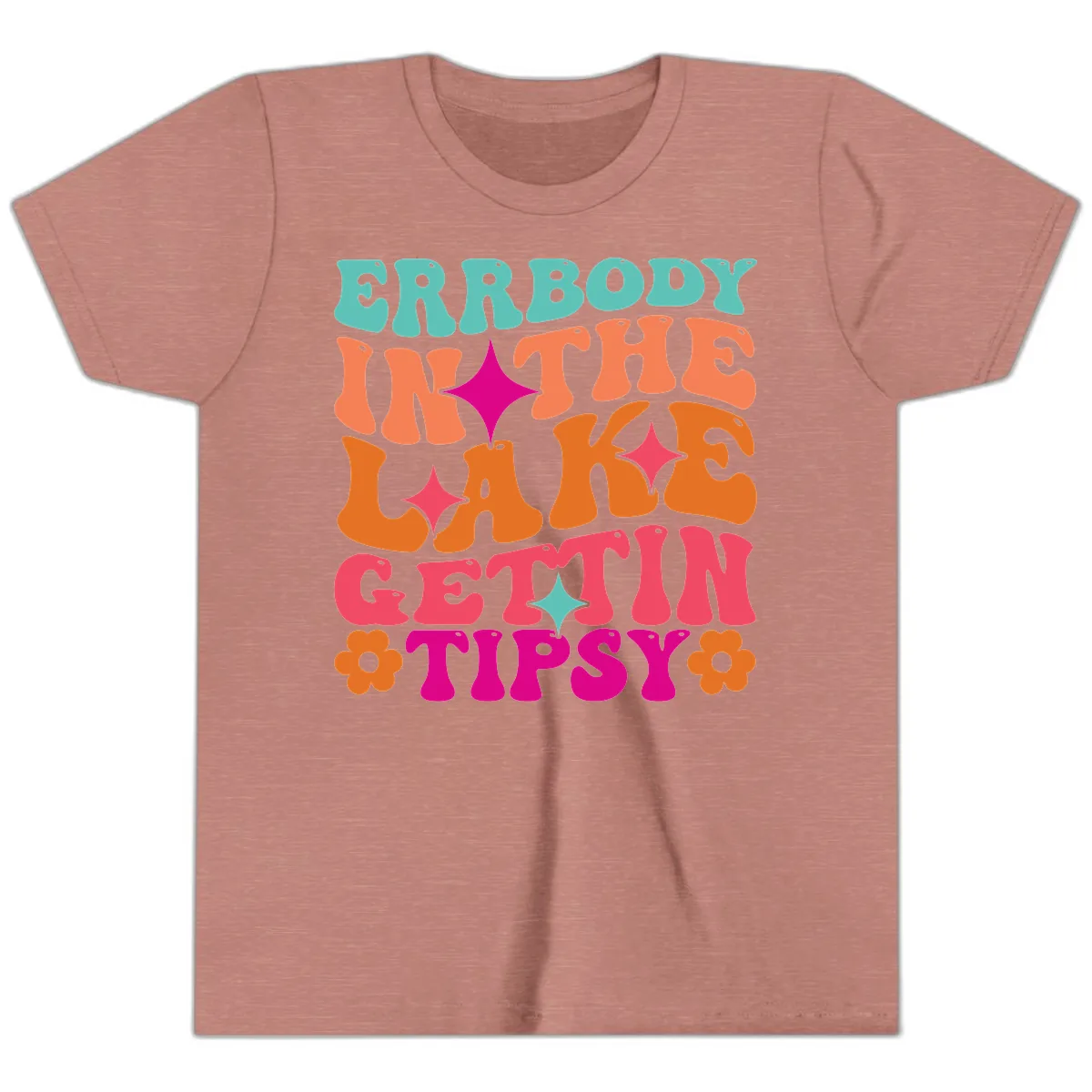 Everybody In The Lake Gettin Tipsy Youth T-Shirt in Heather Mauve