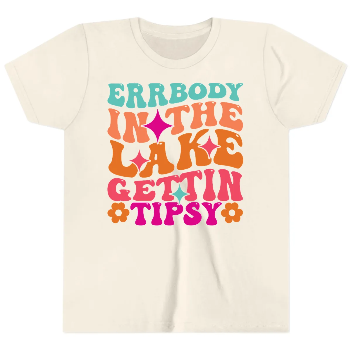 Everybody In The Lake Gettin Tipsy Youth T-Shirt in Natural