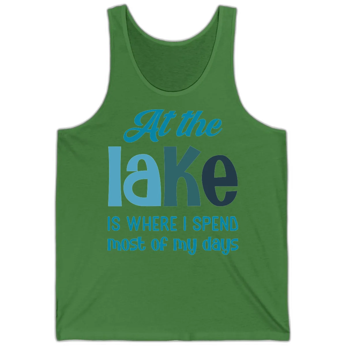 At The Lake Is Where I Spend My Days Tank in Leaf