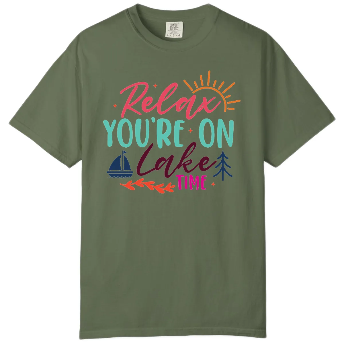 Relax You're On Lake Time Comfort Color in Sage
