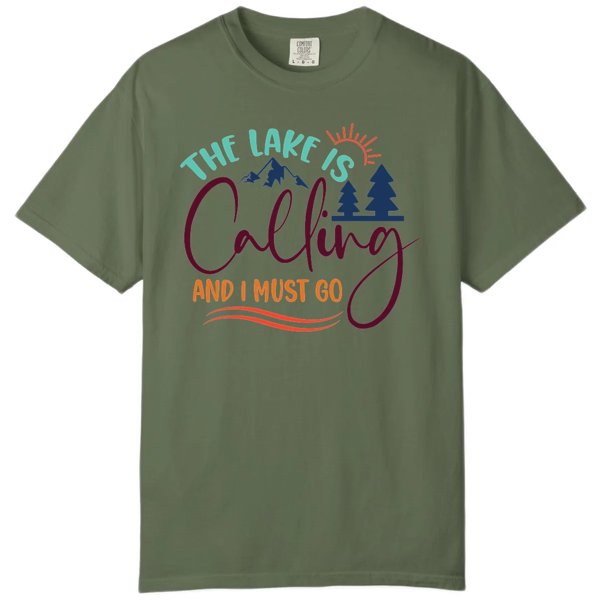 The Lake Is Calling And I Must Go Comfort Color in Sage