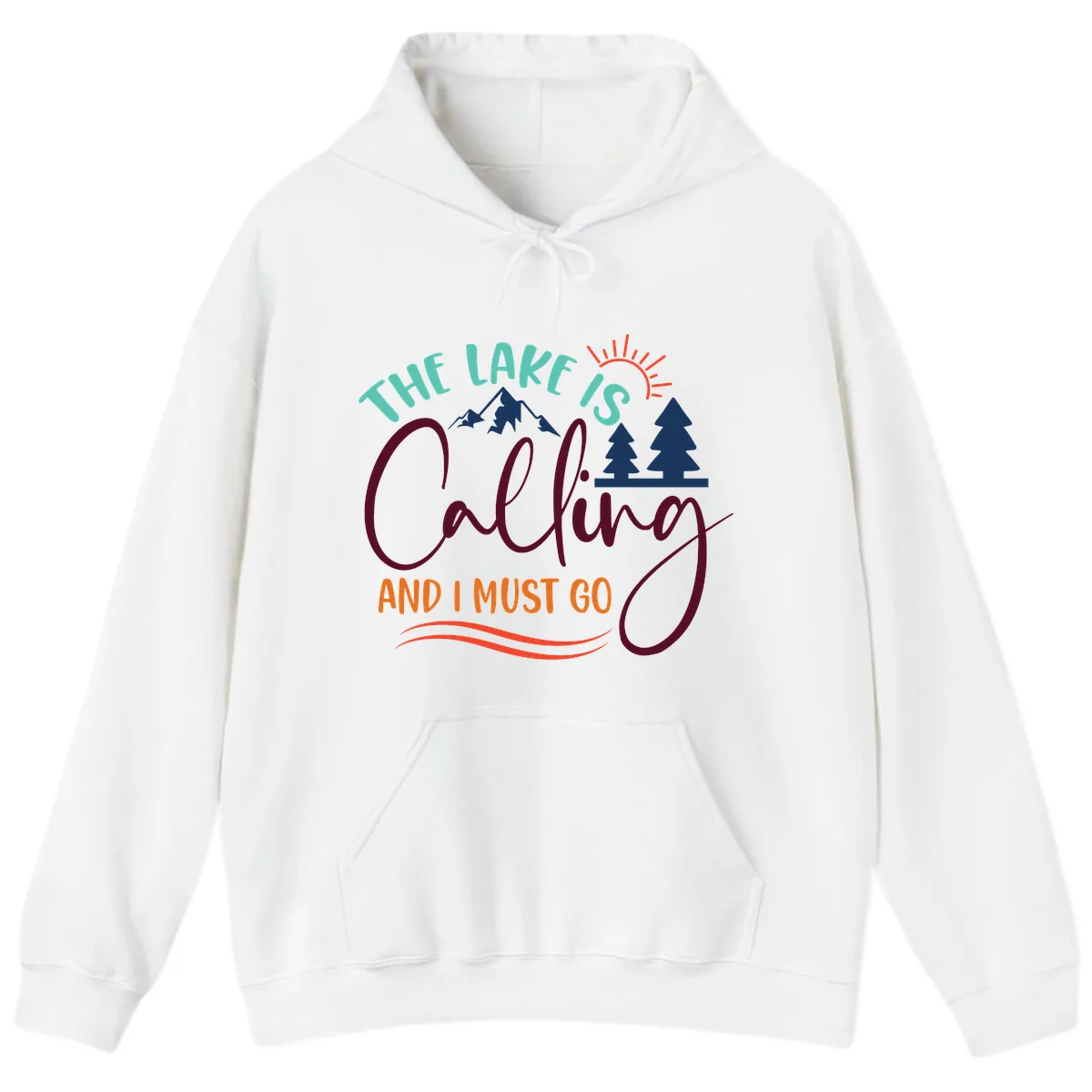 The Lake Is Calling And I Must Go Hoodie in White
