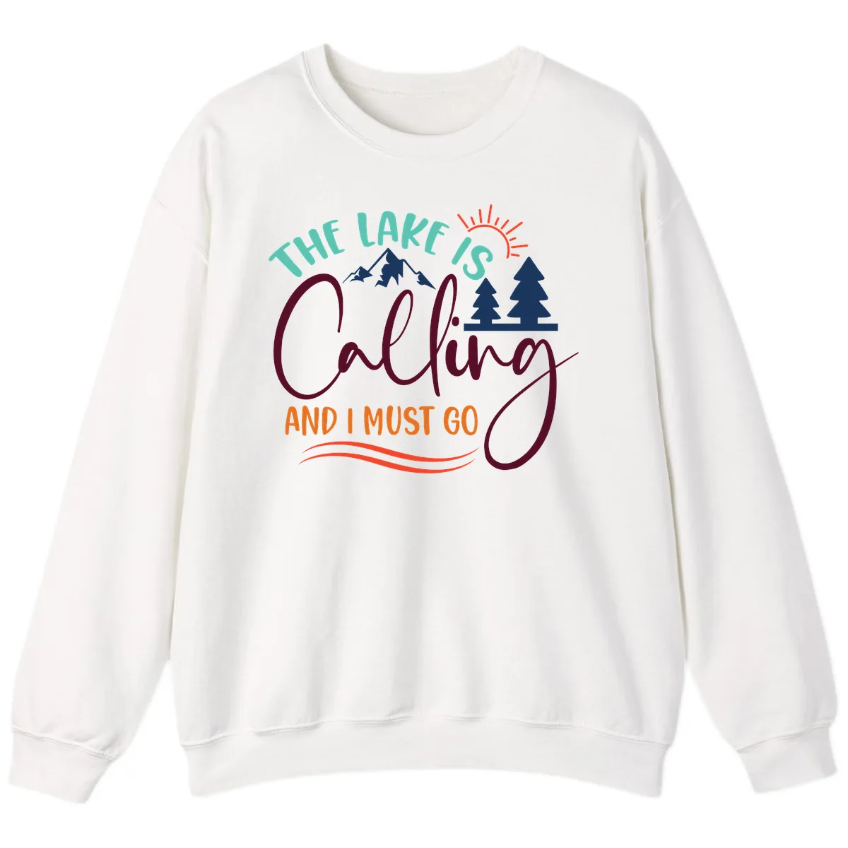 The Lake Is Calling And I Must Go Sweatshirt in White