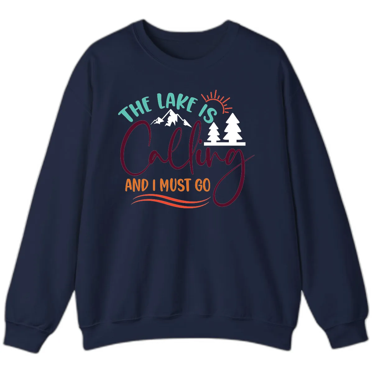 The Lake Is Calling And I Must Go Sweatshirt in Navy