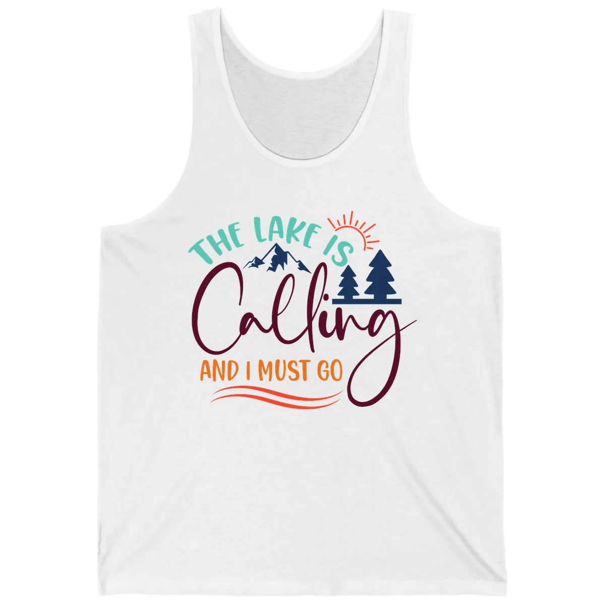 The Lake Is Calling And I Must Go Tank in White
