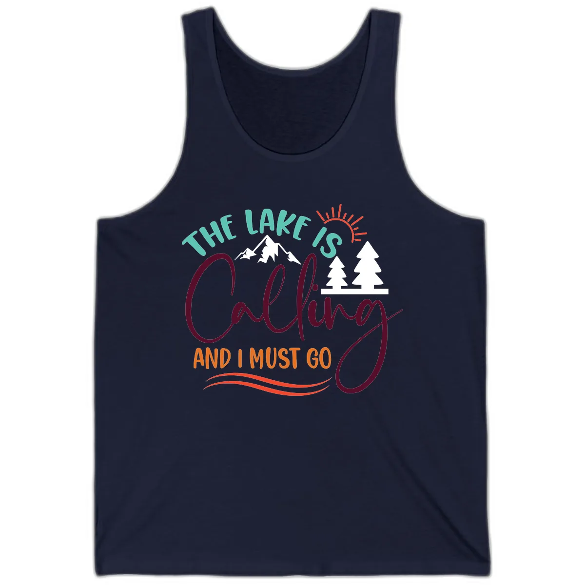 The Lake Is Calling And I Must Go Tank in Navy