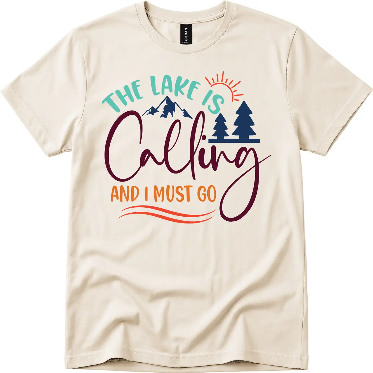The Lake Is Calling And I Must Go T-Shirt in Natural