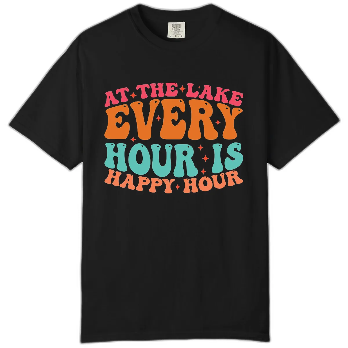 Every Hour Is Happy Hour Lake Design Comfort Color in Black