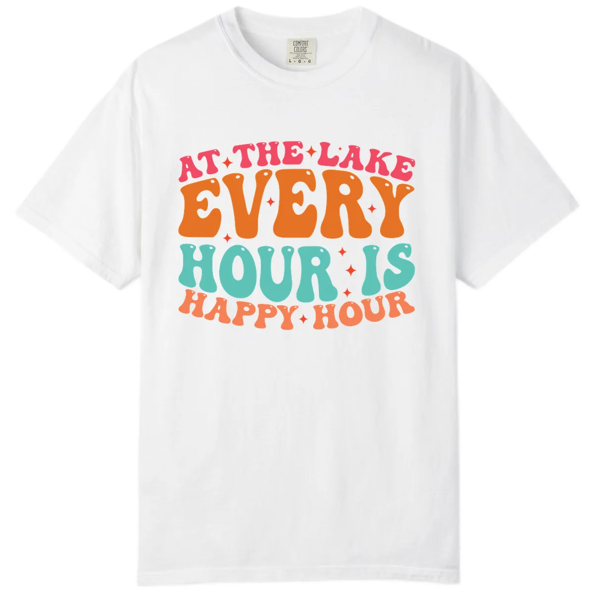 Every Hour Is Happy Hour Lake Design Comfort Color in White