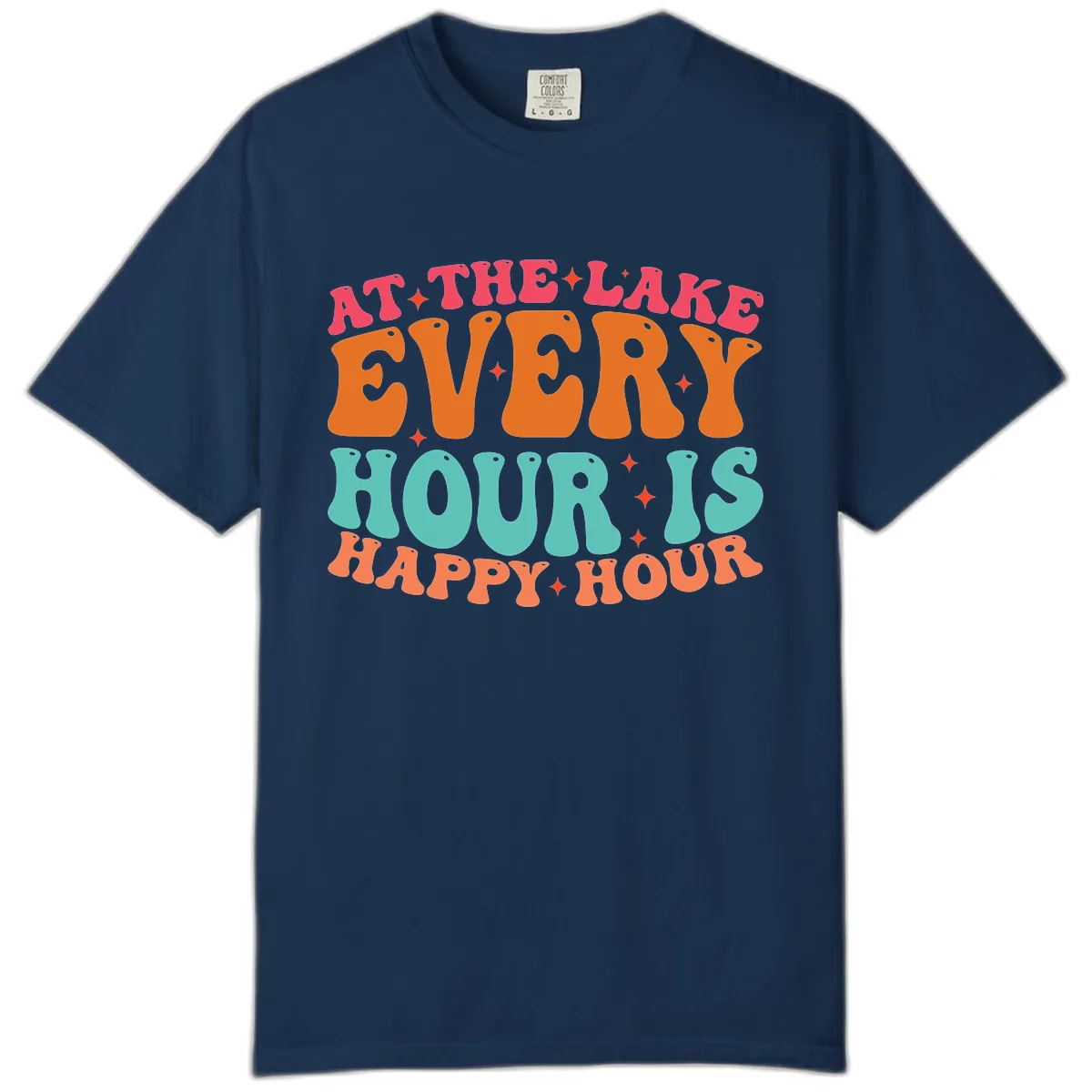 Every Hour Is Happy Hour Lake Design Comfort Color in Navy