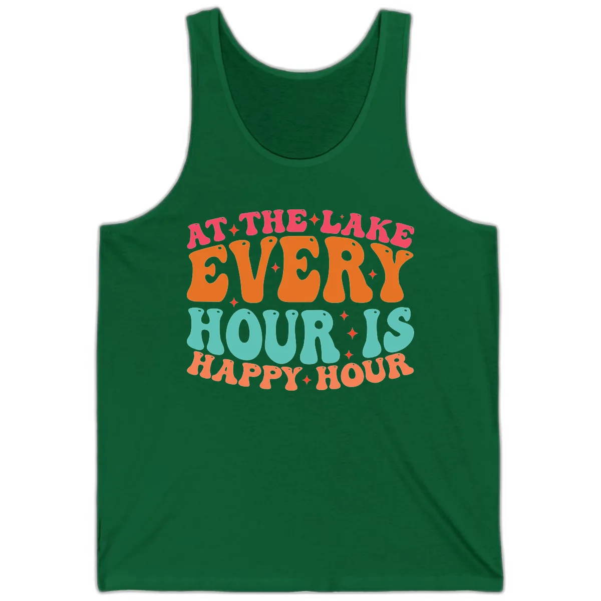 Every Hour Is Happy Hour Lake Design Tank in Kelly