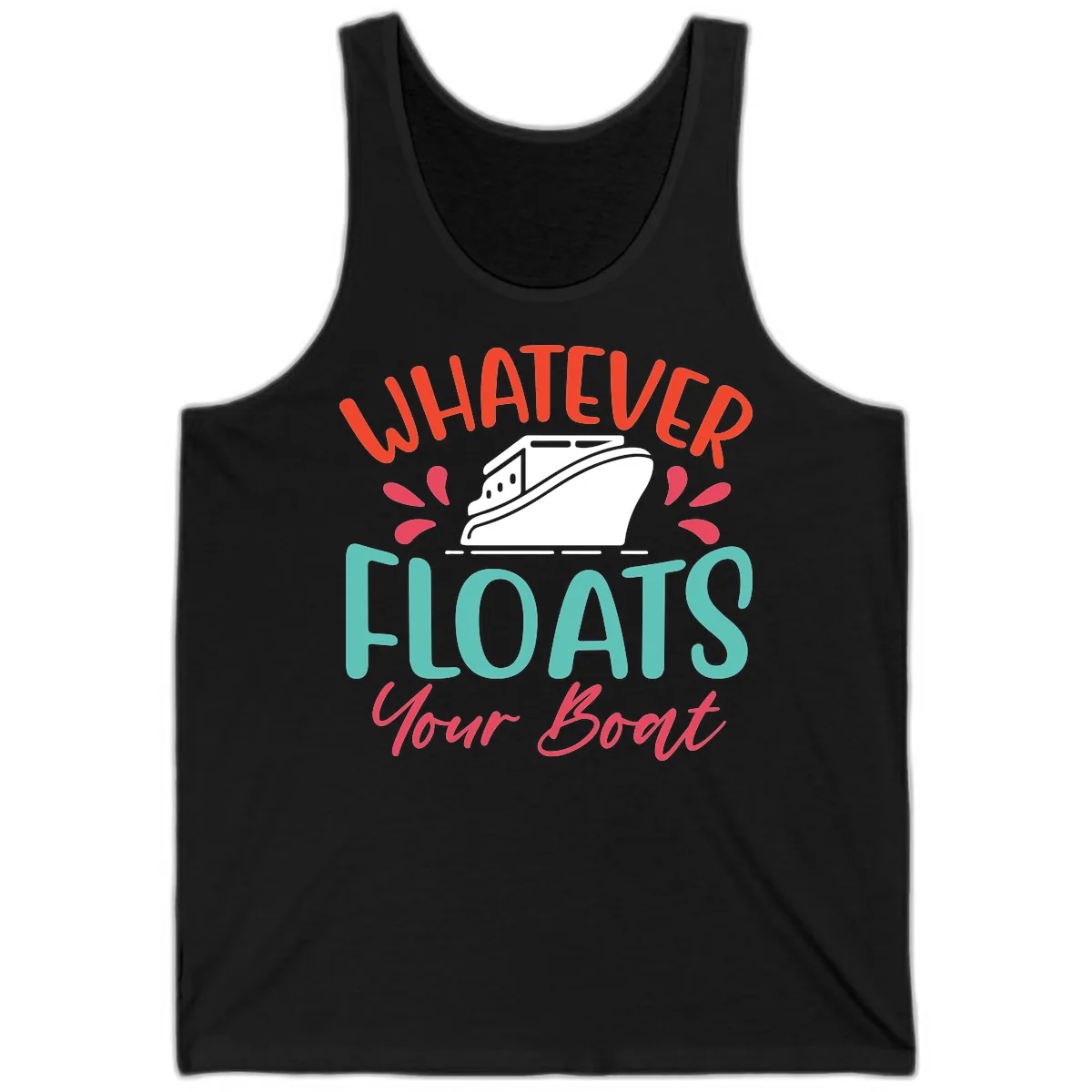 Whatever Floats Your Boat Design Tank in Black
