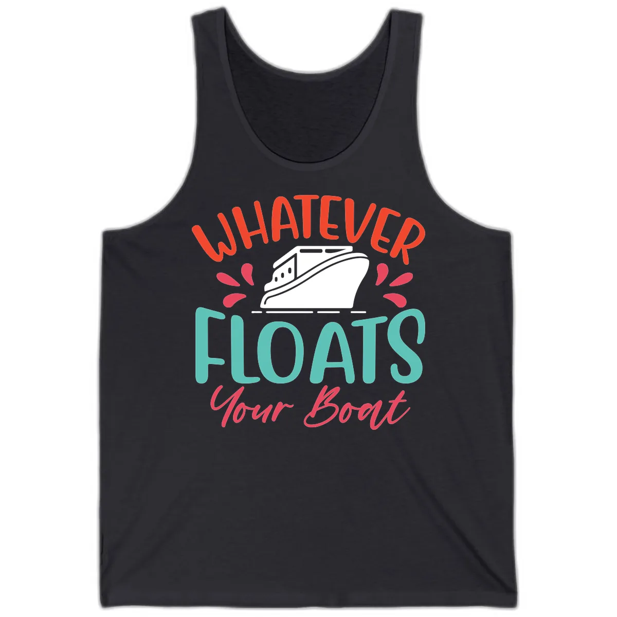 Whatever Floats Your Boat Design Tank in Dark Grey