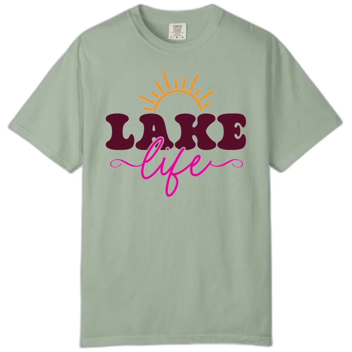 Retro Lake Life Sun Design Comfort Color in Bay