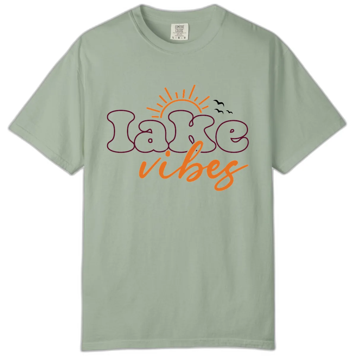 Lake Vibes Typography Design Comfort Color in Bay