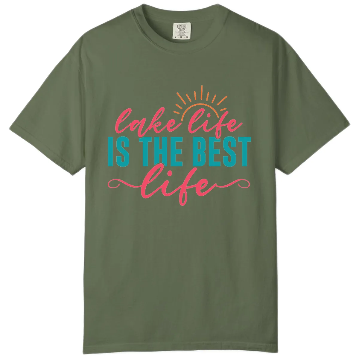 Lake Life Is The Best Life Comfort Color in Sage