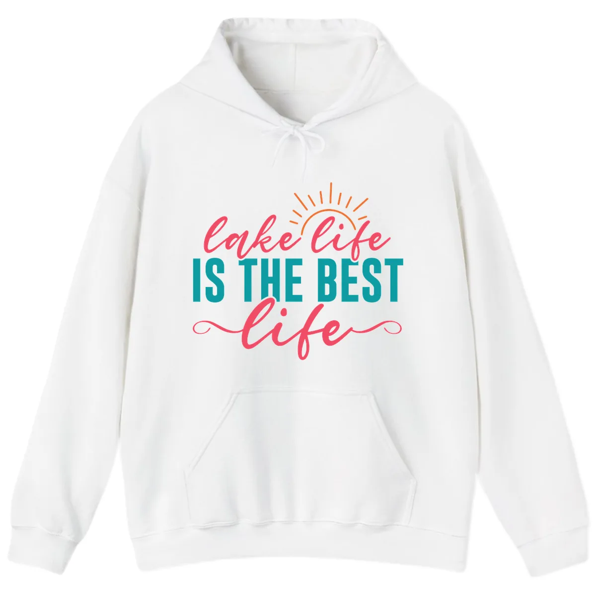 Lake Life Is The Best Life Hoodie in White