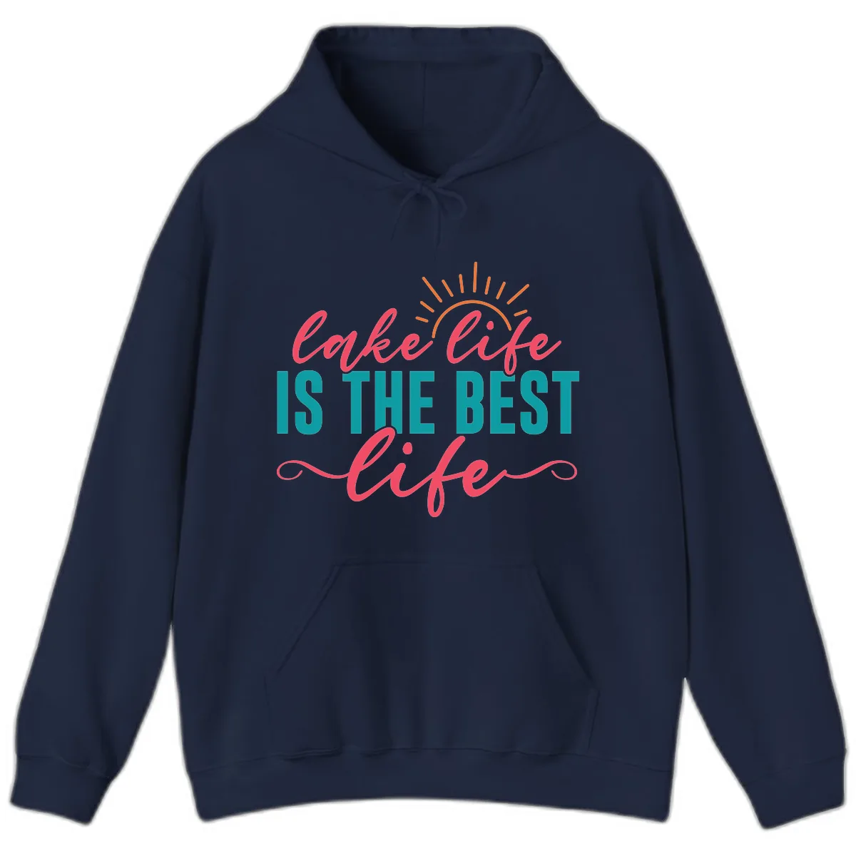 Lake Life Is The Best Life Hoodie in Navy