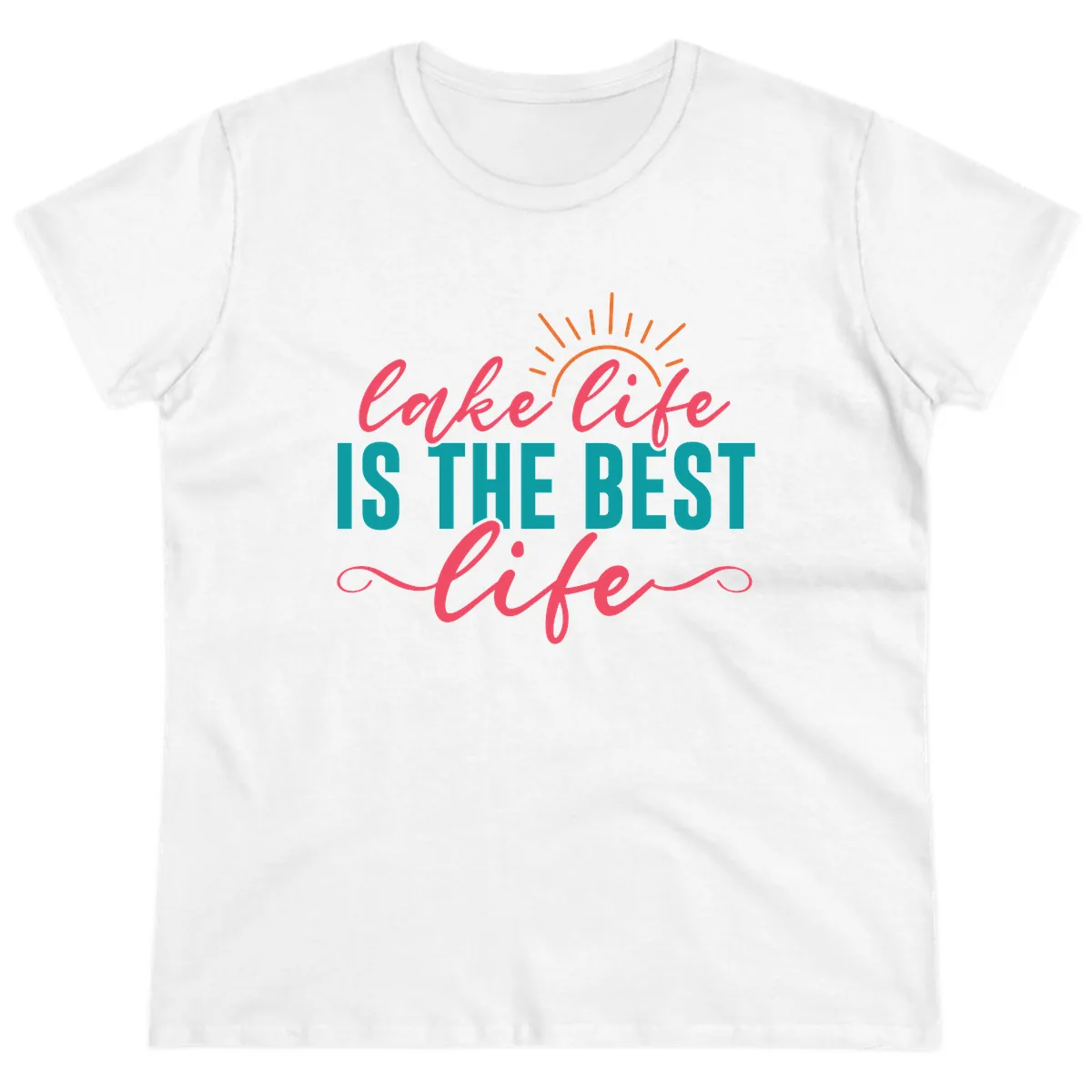 Lake Life Is The Best Life Ladies Tee in White