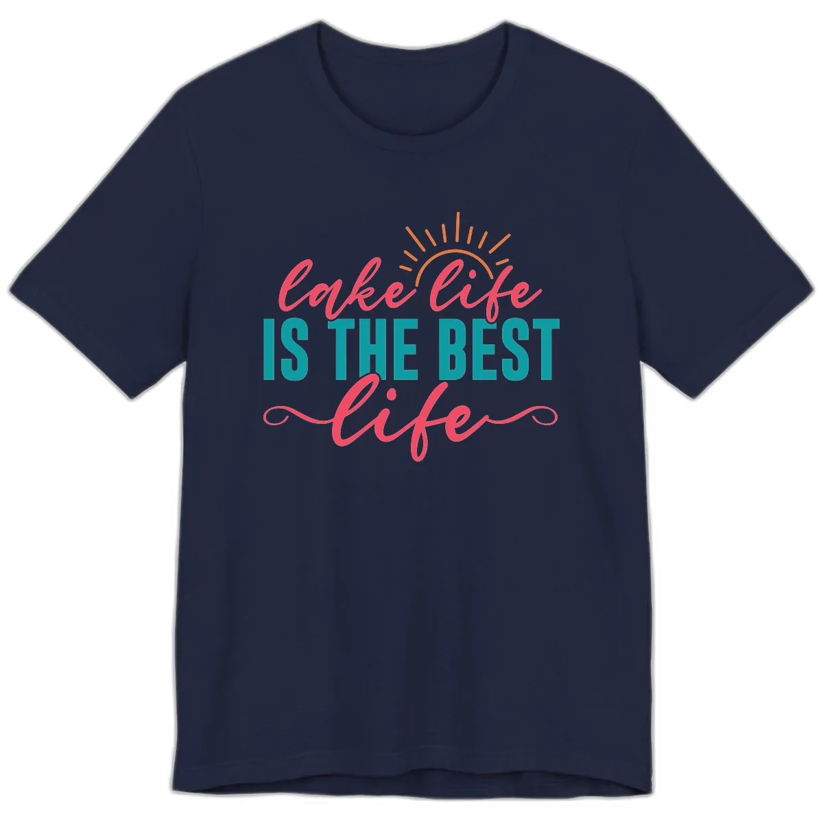 Lake Life Is The Best Life Premium T-Shirt in Navy