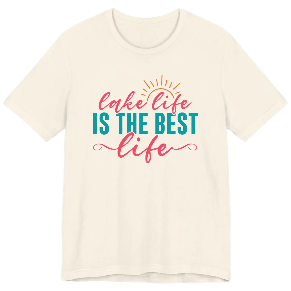 Lake Life Is The Best Life Premium T-Shirt in Natural