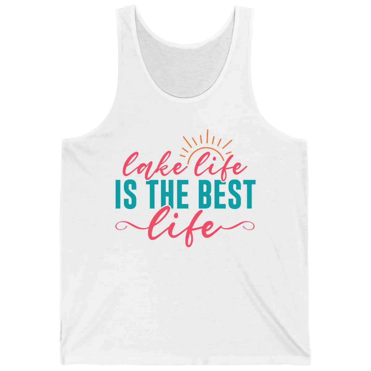 Lake Life Is The Best Life Tank in White