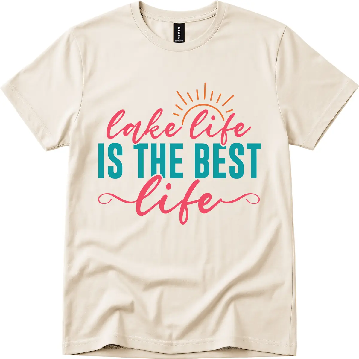 Lake Life Is The Best Life T-Shirt in Natural