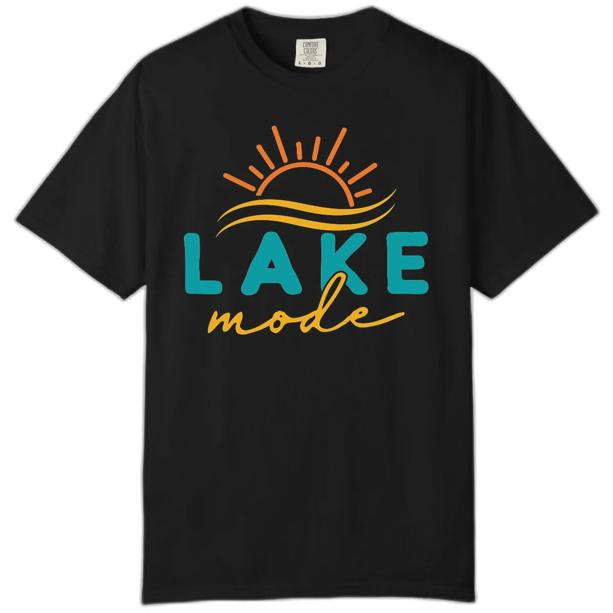 Lake Mode Sun and Waves Comfort Color in Black